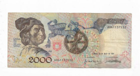 Португалія Португалия ^/--/^ Португалия 2000 эскудо 23 мая 1991 подп. Jos Alberto Tavares Moreira &amp;amp; Abel Antnio Pinto dos ^_^^^ Португалія 2000 ескудо 23 травня 1991 подп. Jos Alberto Tavares Moreira &amp;amp; Abel Antnio Pinto dos - фото фото фото