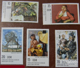НДР, ФРН ГДР, ФРГ ^/--/^ ГДР 1974 искусство живопись Mi 2001-2005 MNH ^_^^^ НДР 1974 мистецтво живопис Mi 2001-2005 MNH - фото фото фото