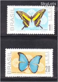 Фауна Фауна ^/--/^ NM Фауна Бразилия  1971 г MNH - две марки ^_^^^ NM Фауна Бразилія 1971 р MNH - дві марки - фото фото фото