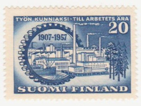 Скандинавія Скандинавия ^/--/^ Финляндия 1957 г. № 488 * ^_^^^ Фінляндія 1957 р. No 488* - фото фото фото