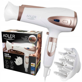 Фени Фены ^/--/^ Фен Adler AD 2248 white — 2400 Вт, іонізація, 3 температурні режими, 2 швидкості, дифузор, концентратор ^_^^^ Фэн Adler AD 2248 white — 2400 Вт, ионизация, 3 температурные режимы, 2 скорости, диффузор, концентратор - фото фото фото