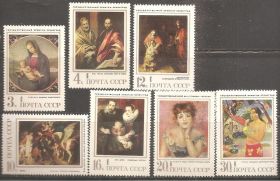 СРСР - СССР - ^/--/^ СССР 1970 Сол.3956-63 ** Западноевроп. искусство ПОЛНАЯ серия с БЛОКОМ ^_^^^ СРСР 1970 Сол.3956-63 ** Західноєвроп. мистецтво Повна серія з БЛОКОМ - фото фото фото