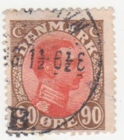 Скандинавія Скандинавия ^/--/^ Дания 1918 г..№ 111 гашеная ^_^^^ Данія 1918 р. No 111 гашена - фото фото фото