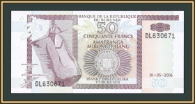 Бурунді Бурунди ^/--/^ Бурунди 50 франков 2006 P-36  (36 /--/ f) UNC ^_^^^ Бурунді 50 франків 2006 P-36 (36 /--/ f) UNC - фото фото фото