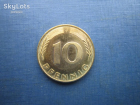 НДР, ФРН ГДР, ФРГ ^/--/^ Монета 10 пфенігів Німеччина ФРН 1990 J ^_^^^ Монета 10 пфеннигов Германия ФРГ 1990 J - фото фото фото