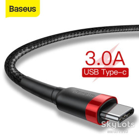 Кабелі Кабели ^/--/^ Baseus USB Type-C кабель швидкої зарядки QC 3.0 5 /--/ V/3 /--/ A 1 /--/ м чорно-червоний! ^_^^^ Baseus USB Type-C кабель скорой зарядки QC 3.0 5 /--/ V/3 /--/ A 1 /--/ м черно-красный! - фото фото фото