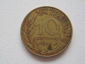 Франція Франция ^/--/^ Франция 10 сантимов 1984 года 15963 ^_^^^ Франція 10 сантимів 1984 15963 - фото фото фото