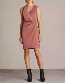 Сукні Платья ^/--/^ Платье с драпировкой пыльная роза &amp;apos;AllSaints&amp;apos; &amp;apos;Anika dress&amp;apos; 48 /--/ р ^_^^^ Сукня з драпіруванням пилова троянда &amp;apos;AllSaints&amp;apos;; &amp;apos;Anika dress&amp;apos; 48 /--/ р - фото фото фото