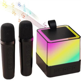 Колонки (портативні) Колонки (портативные) ^/--/^ Портативна Bluetooth колонка-караоке із двома мікрофонами   (K /--/ 18)   (Bluetooth, LED) ^_^^^ Портативная Bluetooth колонка-караоке с двумя микрофонами (K /--/ 18) (Bluetooth, LED) - фото фото фото