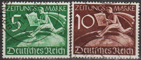 Третій Рейх (-) Третий Рейх (-) ^/--/^ 1939 - Рейх - Газетні марки Z.738-739 _14,0 € _гаш ^_^^^ 1939 - Рейх - Газетные марки Z.738-739 _14,0 € _гаш - фото фото фото