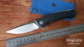 Ножі, мультітули Ножи, мультитулы ^/--/^ Petrified fish PF /--/ 949 /--/ DS Warrior, K /--/ 110 Satin, G /--/ 10 Black, Ceramic Ball Bearing, Outdoor, Tactical, EDC, Liner Lock - фото фото фото