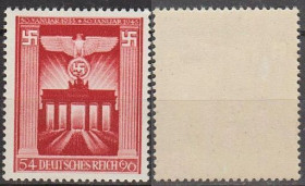 Третій Рейх (-) Третий Рейх (-) ^/--/^ 1943 - Рейх - 10 років правління Гітлера Mi.829 ** ^_^^^ 1943 - Рейх - 10 лет правления Гитлера Mi.829 ** - фото фото фото