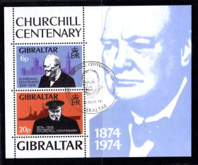 Малі Держави Європи Малые Государства Европы ^/--/^ Гибралтар 1974 г  MNH  - блок - СГ !!!  Черчилль - ^_^^^ Гібралтар 1974 MNH - блок - СГ!!! Черчілль - - фото фото фото