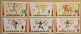 Ліберія Либерия ^/--/^ Либерия 1972 спорт Олимпиада Мюнхен ФРГ Mi 826-831 ^_^^^ Ліберія 1972 спорт Олімпіада Mi 826-831 - фото фото фото