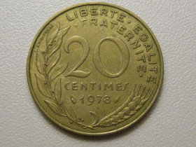 Франція Франция ^/--/^ Франция 20 сантимов 1978 года 38133 ^_^^^ Франція 20 сантимів 1978 року 38133 - фото фото фото