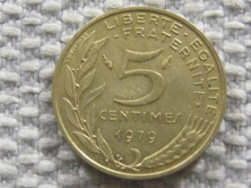 Франція Франция ^/--/^ Франция 5 сантимов 1979 года 3692 ^_^^^ Франція 5 сантимів 1979 3692 - фото фото фото