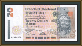 Інші Другие ^/--/^ Гонконг 20 долларов 1995 P-285  (285 /--/ b.2.2) UNC ^_^^^ Гонконг 20 доларів 1995 P-285 (285 /--/ b.2.2) UNC - фото фото фото