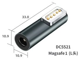Інше Другое ^/--/^ Переходник для блока питания MagSafe 1 з 5.5 /--/ x /--/ 2.1(2.5)mm (Female) (A class) 1 день гар. - фото фото фото