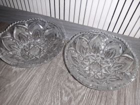 Кухонне начиння, посуд, столове срібло Кухонная утварь, посуда, столовое серебро ^/--/^ Ладья хрусталь салатник  СССР гусь хрустальный 2 шт Ф /--/ 17 /--/ см ^_^^^ Ладя кришталевий 2 шт Ф /--/ 17 /--/ см - фото фото фото