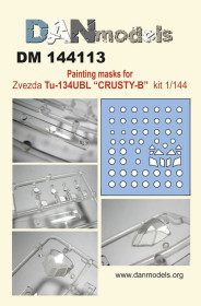 Інші Другие ^/--/^ Danmodel 144113 -маска для модели самолета Ту-134 /--/ УБЛ &amp;quot;Crusty-B&amp;quot;   (Звезда) 1/144 ^_^^^ Danmodel 144113 — маска для моделі літака Ту-134 /--/ УБЛ &amp;quot;Crusty-B&amp;quot; (Зірка) 1/144 - фото фото фото