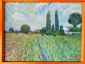 Картини, Гравюри, Живопис та Графіка Картины, Гравюры, Живопись и Графика ^/--/^ Картина &amp;quot;Вид вблизи Южного Буга на ферму&amp;quot; холст масло 40*30 /--/ см. ^_^^^ Картина &amp;quot;Вид поблизу Південного Бугу на ферму &amp;quot; полотно масло 40 * 30 см. - фото фото фото