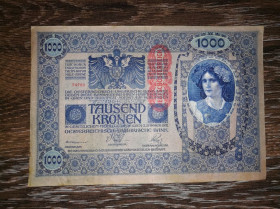 Австрія Австрия ^/--/^ Австрія 1000 крон 1919 1902 Deutschosterreich Австро-Угорщина Вертикальн. штамп Лот №2 ^_^^^ Австрия 1000 крон 1919 1902 Deutschosterreich Австро-Венгрия Вертикальн. штамп Лот No /--/ 2 - фото фото фото