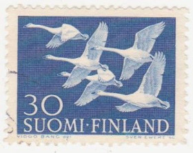 Скандинавія Скандинавия ^/--/^ Финляндия 1956 г. № 473 гашеная ^_^^^ Фінляндія 1956 р. No 473 гашена - фото фото фото