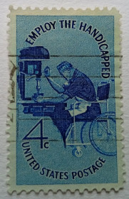 Північна Америка Северная Америка ^/--/^ США 1960 Трудоустройство инвалидов, гашеная ^_^^^ США 1960 Працевлаштування інвалідів, гашена - фото фото фото