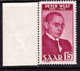 Веймарська республіка Веймарская республика ^/--/^ Германия - СААР / SAAR  1950 г MNH - личности - Петер Вюст ^_^^^ Німеччина - СААР / SAAR 1950 р MNH - особистості - Петер Вюст - фото фото фото