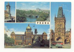 СРСР СССР ^/--/^ Чехословакия 1967 Открытка Трамвай Прага  ПП Старое фото ^_^^^ 1967 Листівка Трамвай Прага ПП Старе фото - фото фото фото
