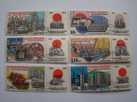 Чехословаччина Чехословакия ^/--/^ ЧССР, Михель 2009,том I, 2285-2290, 30 лет индустриального развития. ^_^^^ ЧССР, Міхель 2009,том I, 2285-2290, 30 років індустріального розвитку. - фото фото фото