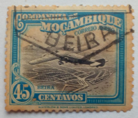 Мозамбік Мозамбик ^/--/^ Мозамбик, Компания 1935 Авиапочта, самолет, гашеная ^_^^^ Мозамбік, Компанія 1935 Авіапошта, літак, гашена - фото фото фото