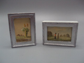 Картини, Гравюри, Живопис та Графіка Картины, Гравюры, Живопись и Графика ^/--/^ Картины пейзаж миниатюра Алое в Квазулу и Старое Зулуское село лот 2 шт размер 8,4 х 6,2 см №13391 ^_^^^ Картини пейзаж мініатюра Алое в Квазулу і Старе Зулуське село лот 2 шт розмір 8,4 х 6,2 см No 13391 - фото фото фото