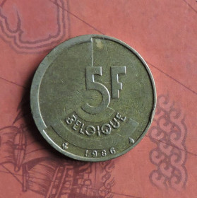 Бельгія Бельгия ^/--/^ Бельгия 5 франков 1986 год ^_^^^ Бельгія 5 франків 1986 - фото фото фото