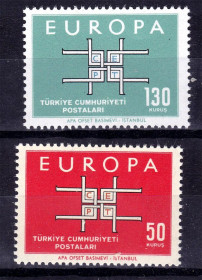 Туреччина Турция ^/--/^ Турция 1963 г MNH - EUROPA  - CEPT ^_^^^ Туреччина 1963 MNH - EUROPA - CEPT - фото фото фото