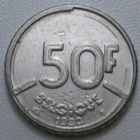 Бельгія Бельгия ^/--/^ Бельгія 50 франків 1990 року Belgique 42937 ^_^^^ Бельгия 50 франков 1990 года Belgique 42937 - фото фото фото