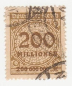 Веймарська республіка Веймарская республика ^/--/^ Германия    ( Рейх) 1923 г. №  321 гашеная ^_^^^ Німеччина (Рейх) 1923 р. No 321 гашена - фото фото фото