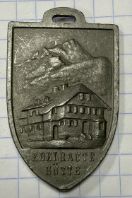 Пам'ятні і ювілейні Памятные и юбилейные ^/--/^ Австрія.  Гірський дух-медальйон-оберіг. Альпійський притулок  Edelrautehütte в Австрії.  Альпінізм, туризм  В/м ^_^^^ Австрия. Горный дух-медальон-оберег. Альпийский приют Edelrautehütte в Австрии. Альпинизм, туризм В/м - фото фото фото