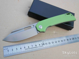 Ножі, мультітули Ножи, мультитулы ^/--/^ Yon Xanadu Overlord, Sandvik 14 /--/ C /--/ 28 /--/ N Stonewashed, G /--/ 10 Green, Tactical, Flipper, Caged Ceramic Ball Bearings, EDC, Outdoor, Liner Lock - фото фото фото