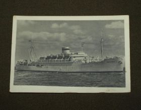 СРСР СССР ^/--/^ Старая открытка Дизельелектрохід Россия, 1950-е гг. ^_^^^ Старая открытка Дизельэлектроход Россия, 1950-е гг. - фото фото фото