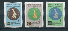Інше Другое ^/--/^ Turkish Cyprus  Mi 74-76 Телекоммуникации MNH ^_^^^ Turkish Cyprus Mi 74-76 Телекомунікації MNH - фото фото фото