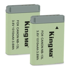 Акумулятори Аккумуляторы ^/--/^ 2-Pack KingMa Canon NB-13 /--/ L комплект из 2 аккумуляторов ^_^^^ 2 /--/ Pack KingMa Canon NB-13 /--/ L комплект з 2 акумуляторів - фото фото фото