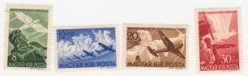 Угорщина Венгрия ^/--/^ Венгрия  1942 г. № 713‑716 * серия ^_^^^ Угорщина 1942 р. No 713-716 * Серія - фото фото фото