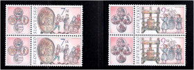 Словаччина Словакия ^/--/^ ZM Словакия 2002 г MNH в парах - купон ^_^^^ 2002 Словаччина MNH в парах - фото фото фото