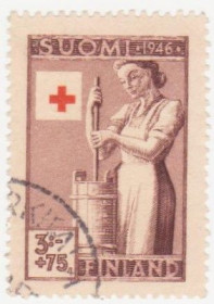 Скандинавія Скандинавия ^/--/^ Финляндия 1946 г. № 328 гашеная ^_^^^ Фінляндія 1946 р. No 328 гашена - фото фото фото