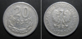 - року - года ^/--/^ Польша, ПНР  (1970) 20 грошей ^_^^^ Польща, ПНР (1970) 20 грошей - фото фото фото