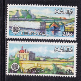 Малі Держави Європи Малые Государства Европы ^/--/^ Мальта  1977  г MNH - ЕВРОПА СЕПТ  - искусство ^_^^^ Мальта 1977 MNH - Європа СЕПТ - мистецтво - фото фото фото