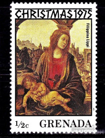 Мистецтво Искусство ^/--/^ NM Искусство . Гренада 1975 г MNH - Рождество - ^_^^^ Гренада 1975 MNH - Різдво - фото фото фото