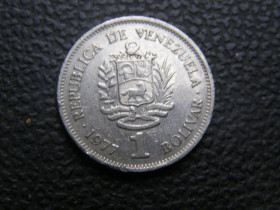 Венесуела Венесуэла ^/--/^ 1 боливар 1977 г ^_^^^ 1 болівар 1977 - фото фото фото
