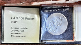 Угорщина Венгрия ^/--/^ Угорщина. 100 форинтів 1981 р. Ювілейна ^_^^^ Венгрия. 100 форинтов 1981 г. Юбилейная - фото фото фото